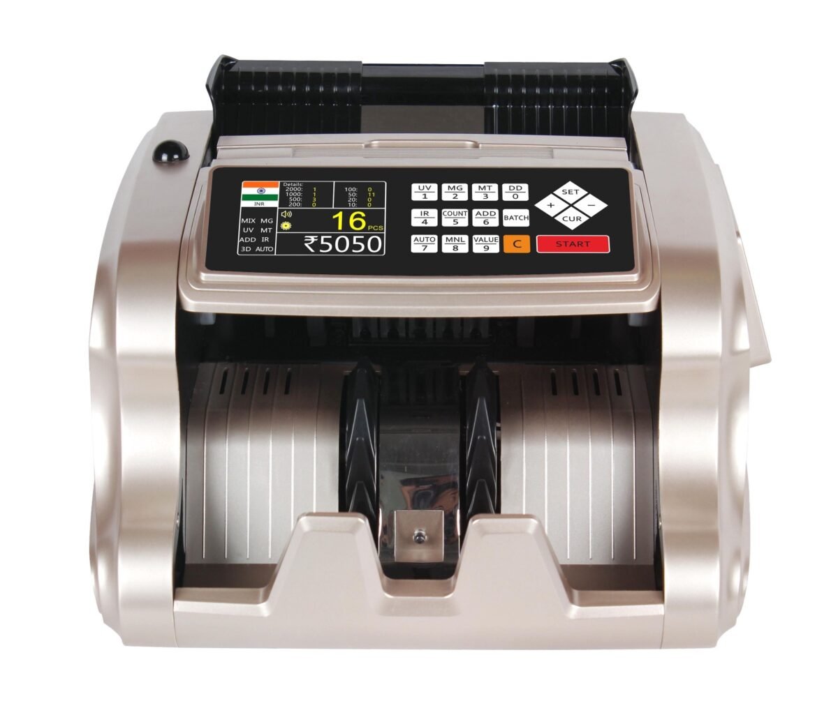 Al-2600 Money Counting Machine Fake Currency Detector Bill Counter with Large Side LED Display - Image 5